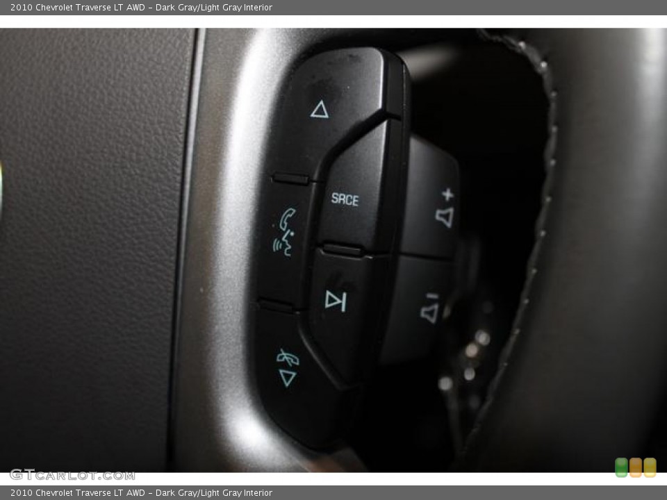 Dark Gray/Light Gray Interior Controls for the 2010 Chevrolet Traverse LT AWD #88519809