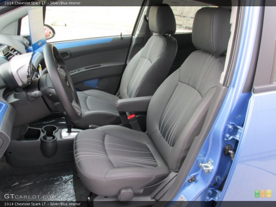 Silver/Blue Interior Front Seat for the 2014 Chevrolet Spark LT #88524129