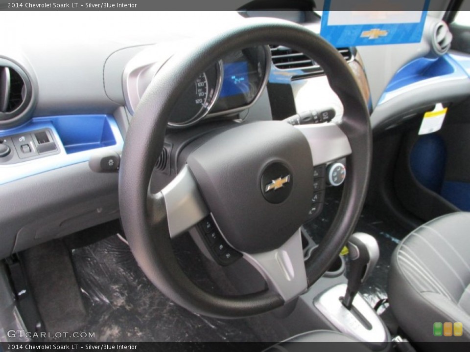 Silver/Blue Interior Steering Wheel for the 2014 Chevrolet Spark LT #88524153