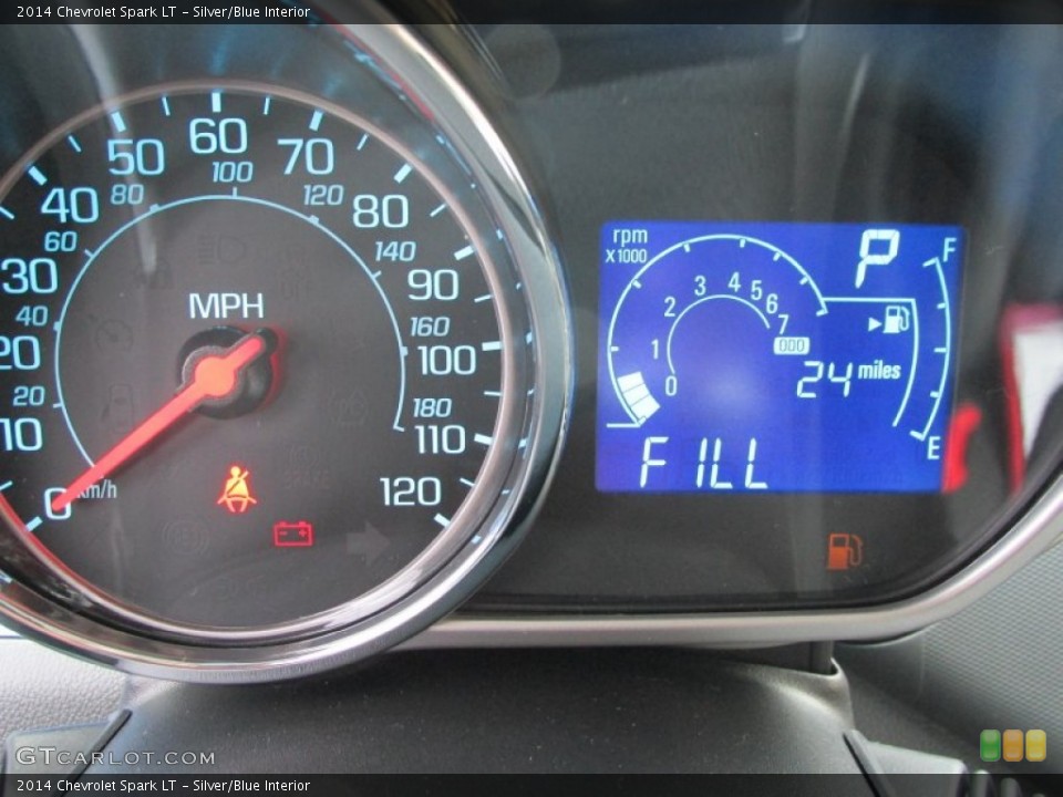 Silver/Blue Interior Gauges for the 2014 Chevrolet Spark LT #88524258