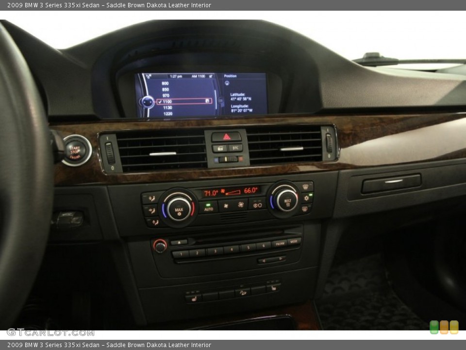 Saddle Brown Dakota Leather Interior Controls for the 2009 BMW 3 Series 335xi Sedan #88525716