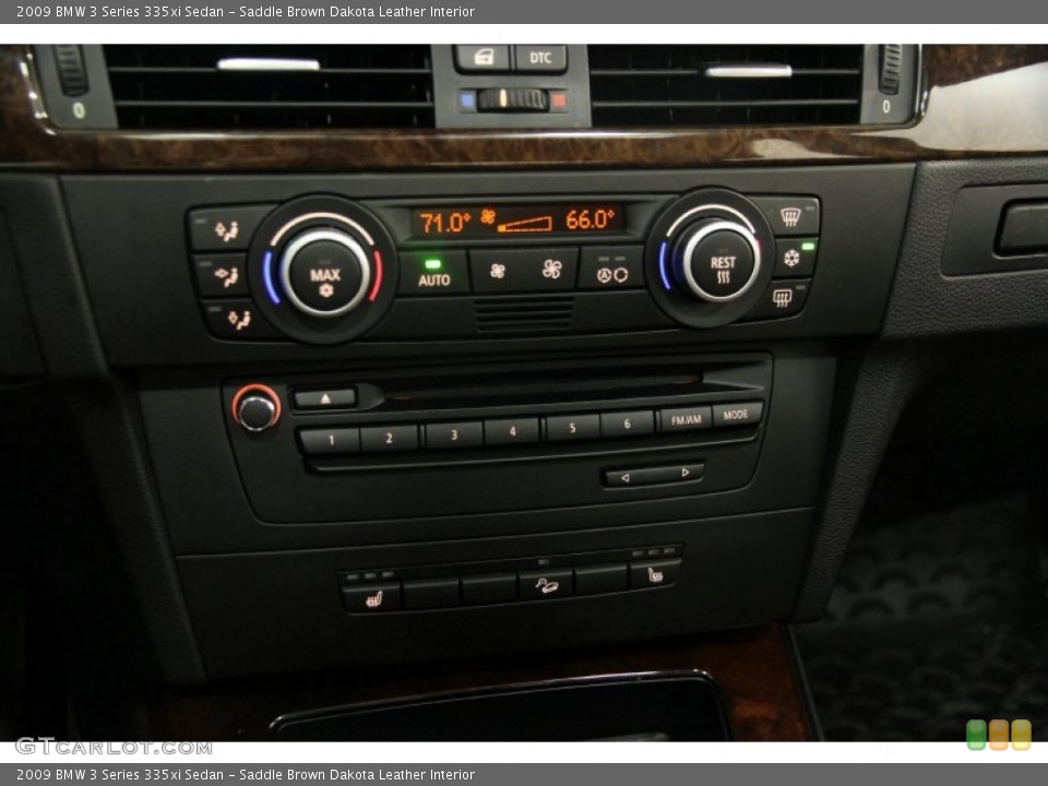 Saddle Brown Dakota Leather Interior Controls for the 2009 BMW 3 Series 335xi Sedan #88525785