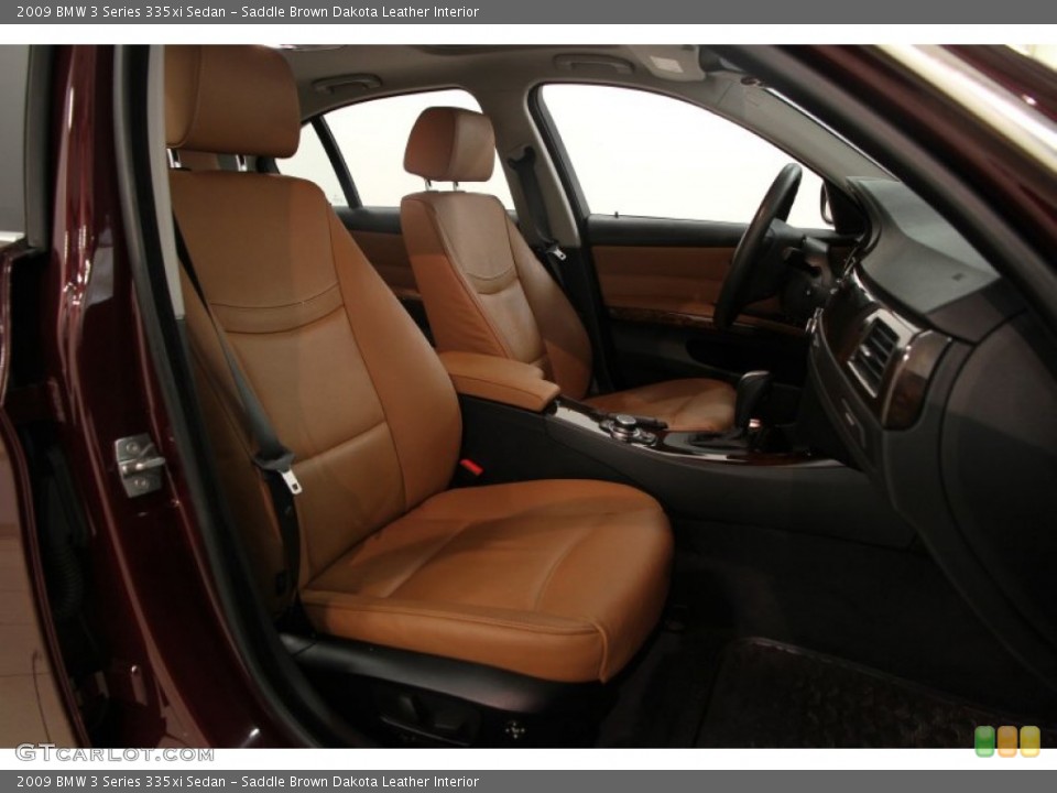 Saddle Brown Dakota Leather Interior Front Seat for the 2009 BMW 3 Series 335xi Sedan #88525800