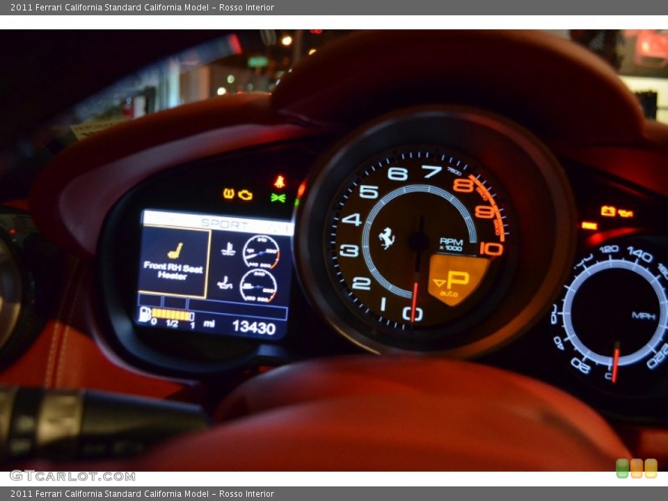 Rosso Interior Gauges for the 2011 Ferrari California  #88530084