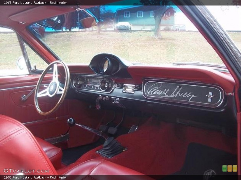 Red Interior Dashboard for the 1965 Ford Mustang Fastback #88532507