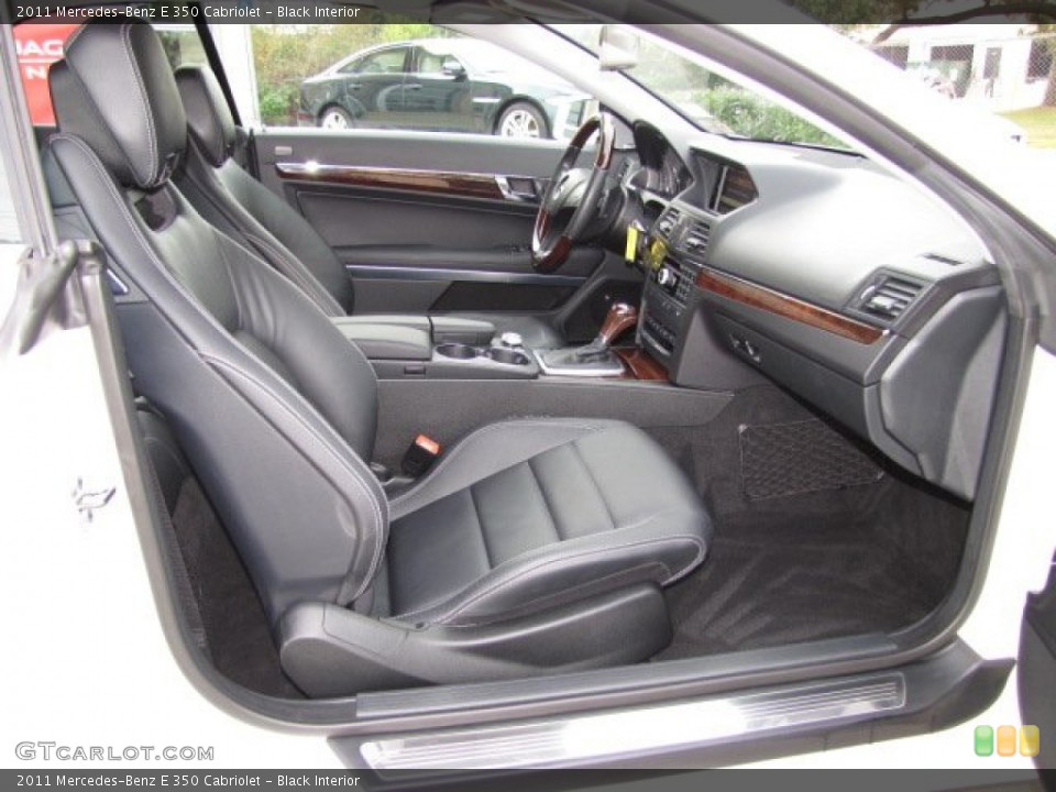 Black Interior Front Seat for the 2011 Mercedes-Benz E 350 Cabriolet #88534346