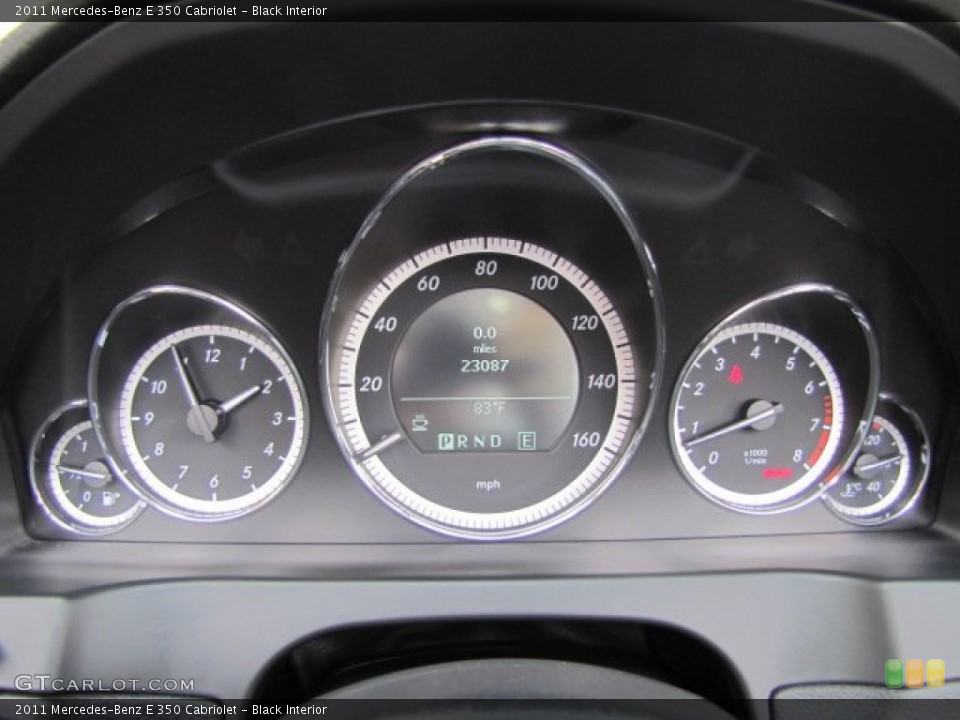 Black Interior Gauges for the 2011 Mercedes-Benz E 350 Cabriolet #88534616