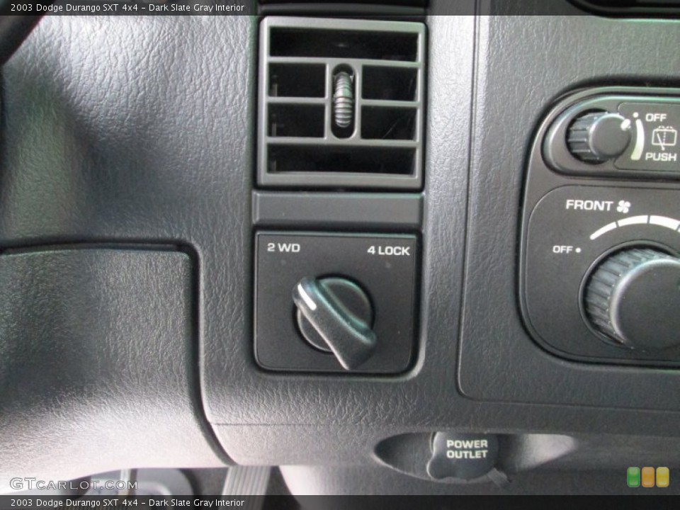 Dark Slate Gray Interior Controls for the 2003 Dodge Durango SXT 4x4 #88539574