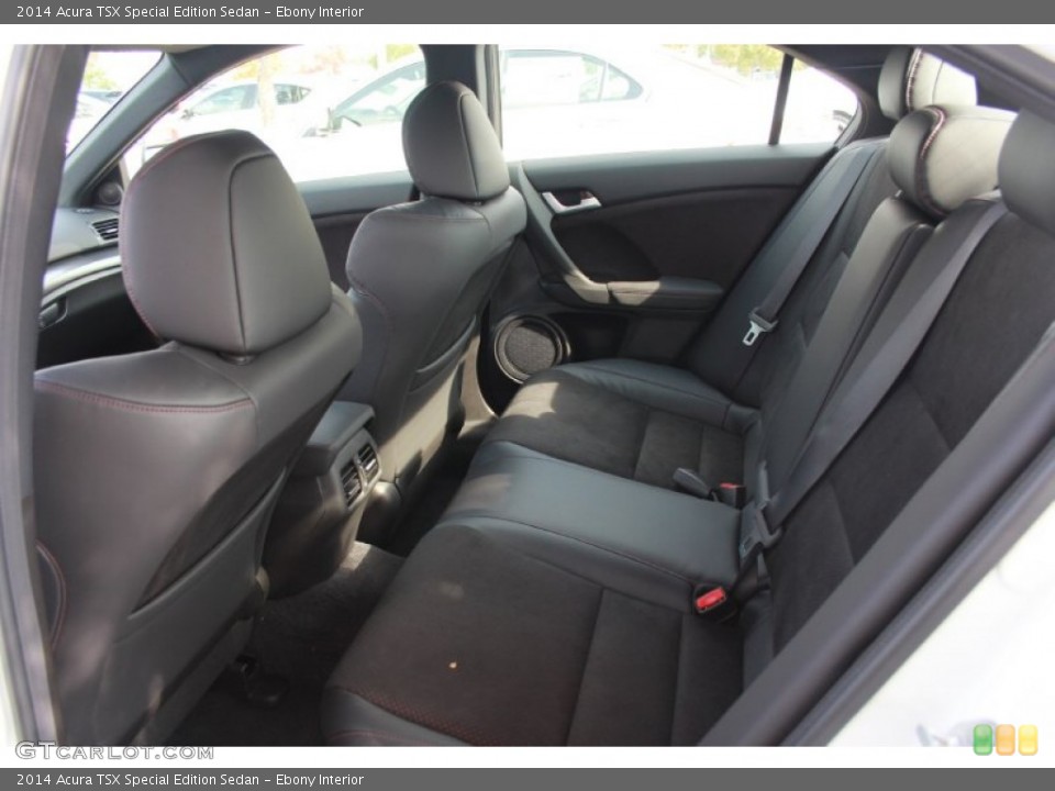 Ebony Interior Rear Seat for the 2014 Acura TSX Special Edition Sedan #88545824