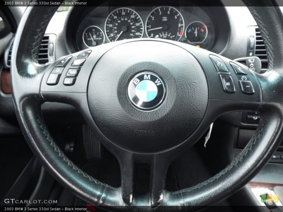 Black Interior Steering Wheel for the 2003 BMW 3 Series 330xi Sedan #88546232