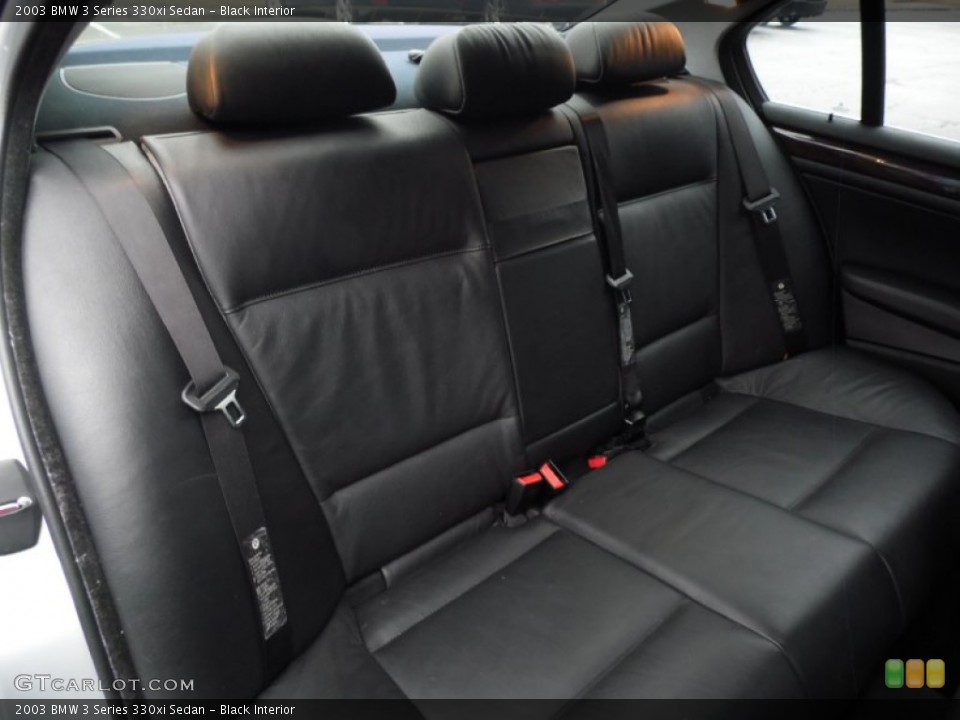 Black Interior Rear Seat for the 2003 BMW 3 Series 330xi Sedan #88546561