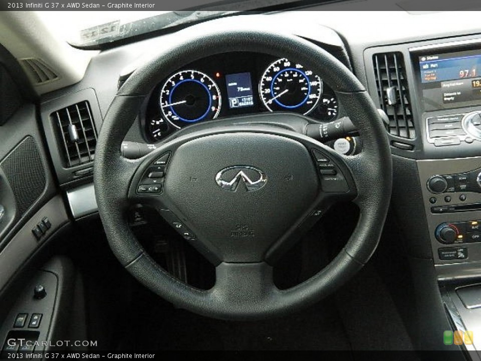 Graphite Interior Steering Wheel for the 2013 Infiniti G 37 x AWD Sedan #88547300