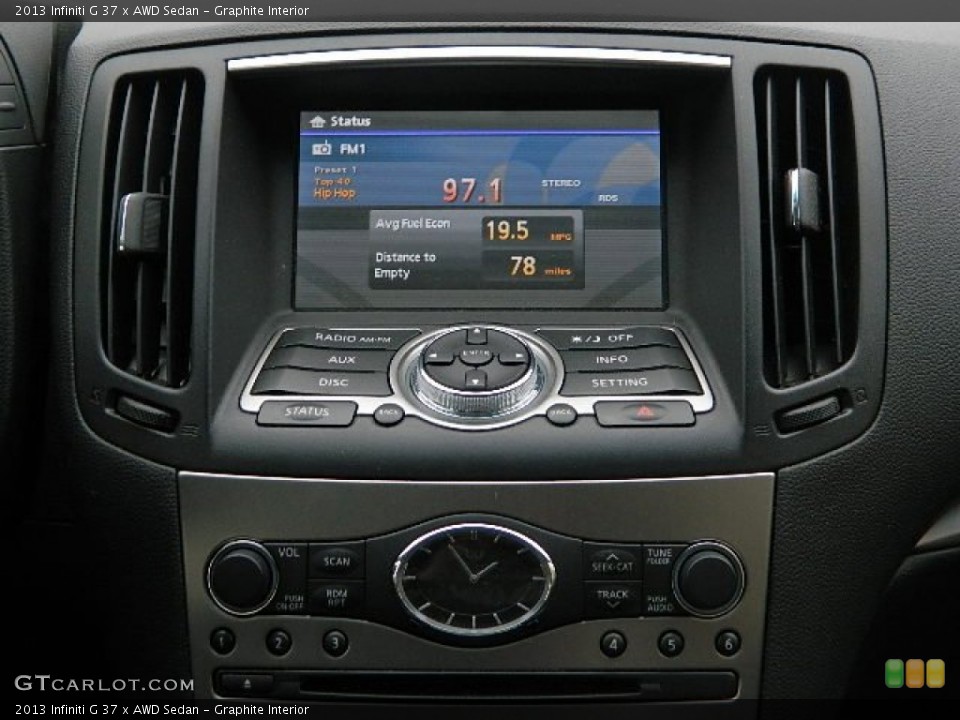 Graphite Interior Controls for the 2013 Infiniti G 37 x AWD Sedan #88547348