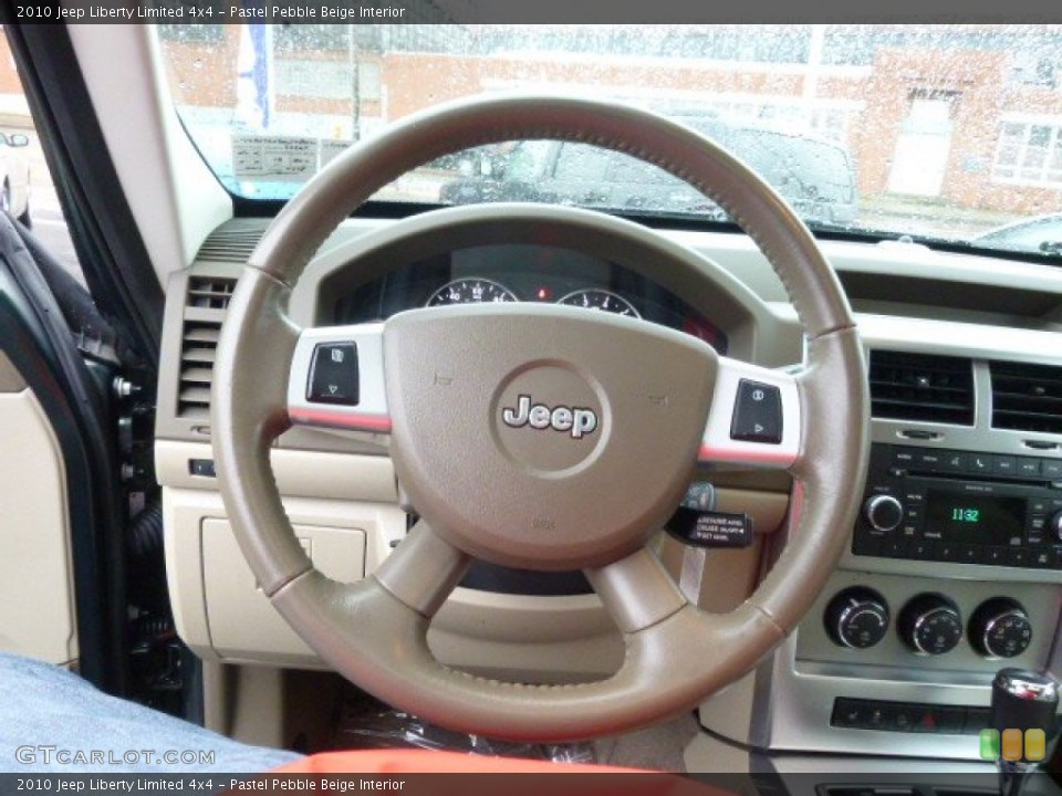 Pastel Pebble Beige Interior Steering Wheel for the 2010 Jeep Liberty Limited 4x4 #88548530