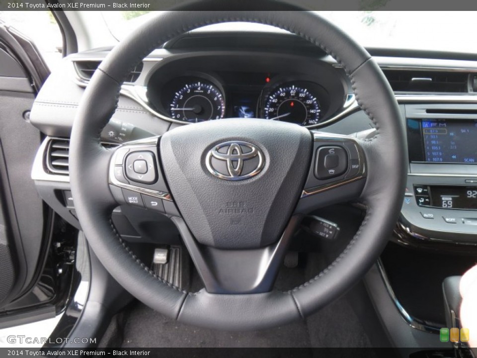 Black Interior Steering Wheel for the 2014 Toyota Avalon XLE Premium #88548977