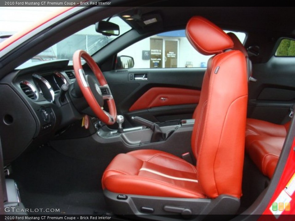 Brick Red Interior Photo for the 2010 Ford Mustang GT Premium Coupe #88555903