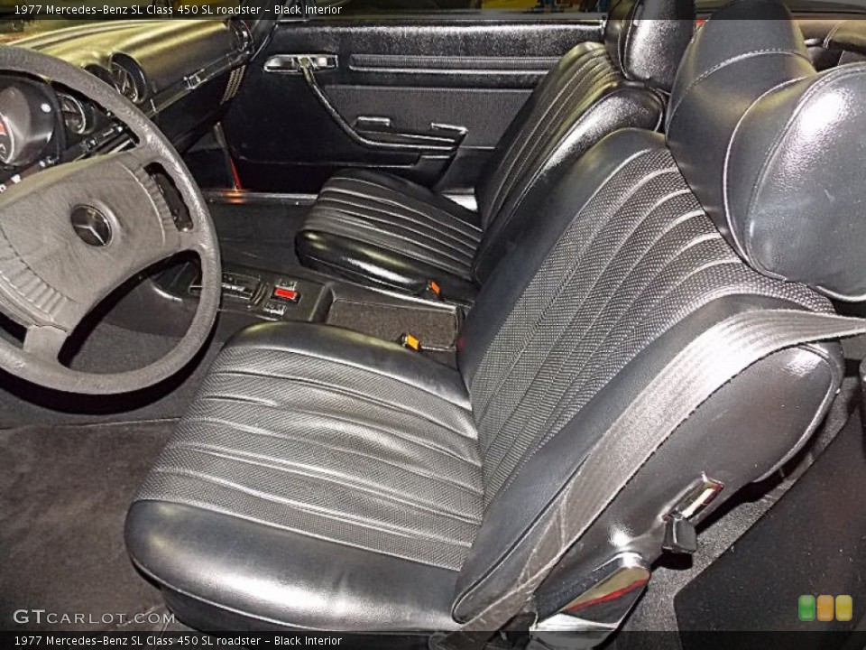 Black Interior Photo for the 1977 Mercedes-Benz SL Class 450 SL roadster #88557089