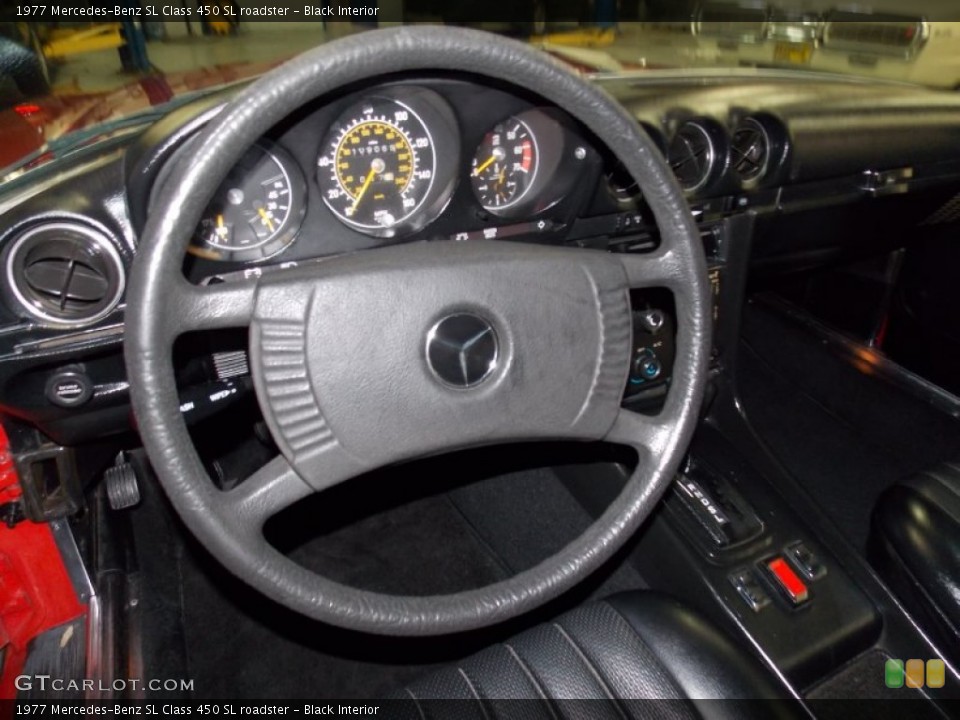 Black Interior Steering Wheel for the 1977 Mercedes-Benz SL Class 450 SL roadster #88557221