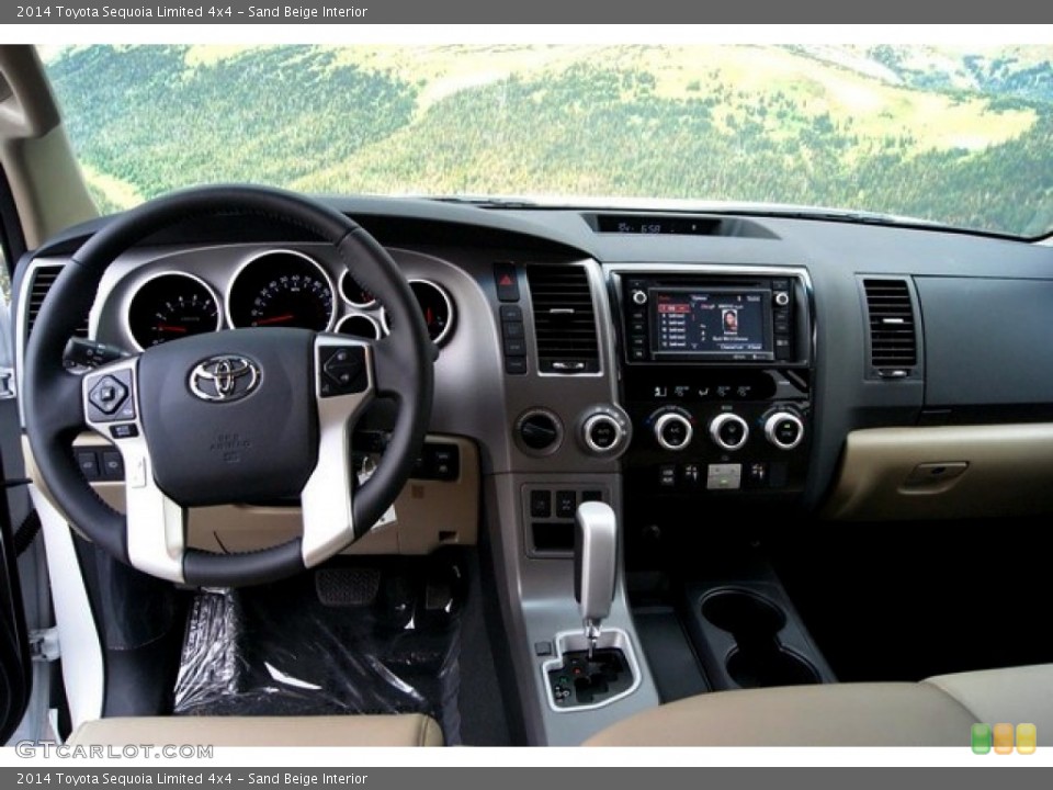 Sand Beige Interior Dashboard for the 2014 Toyota Sequoia Limited 4x4 #88559441