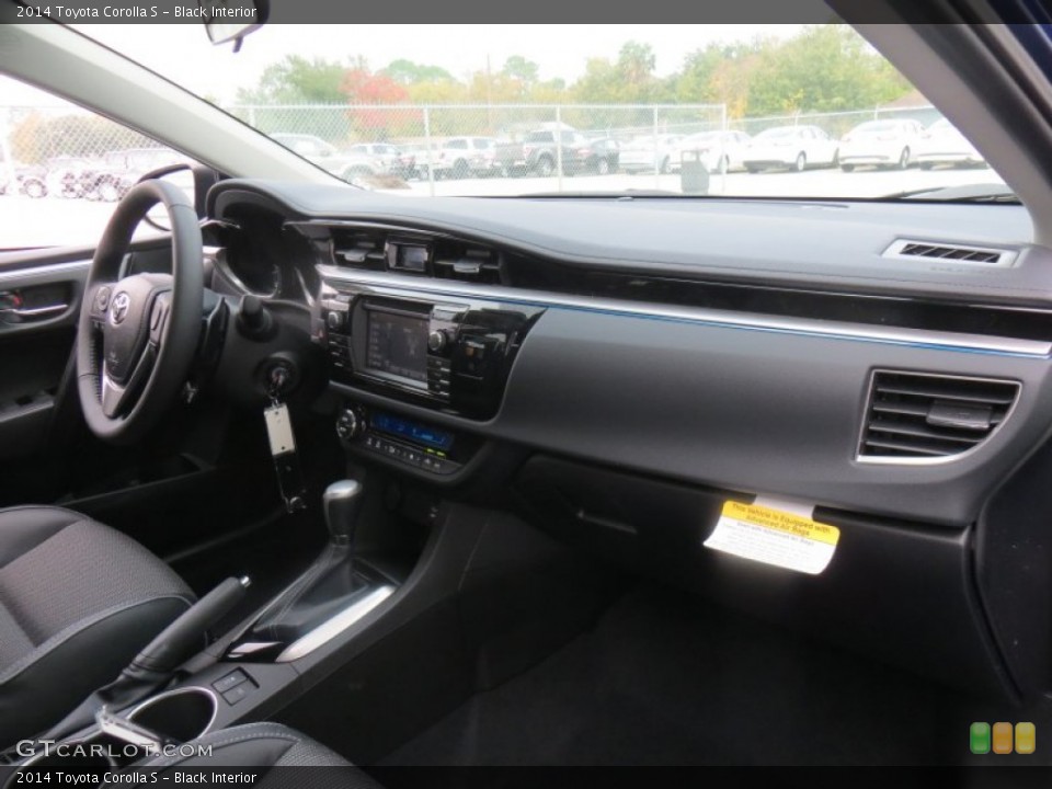 Black Interior Dashboard for the 2014 Toyota Corolla S #88561484