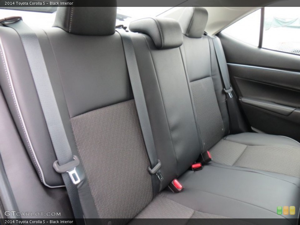 Black Interior Rear Seat for the 2014 Toyota Corolla S #88561547