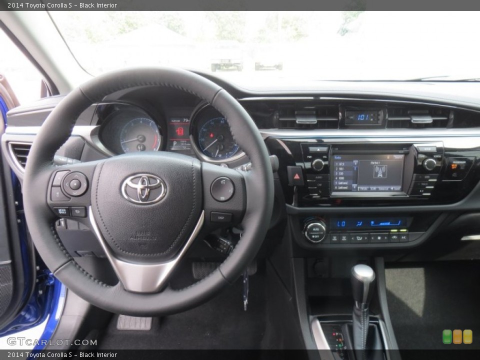Black Interior Dashboard for the 2014 Toyota Corolla S #88561709