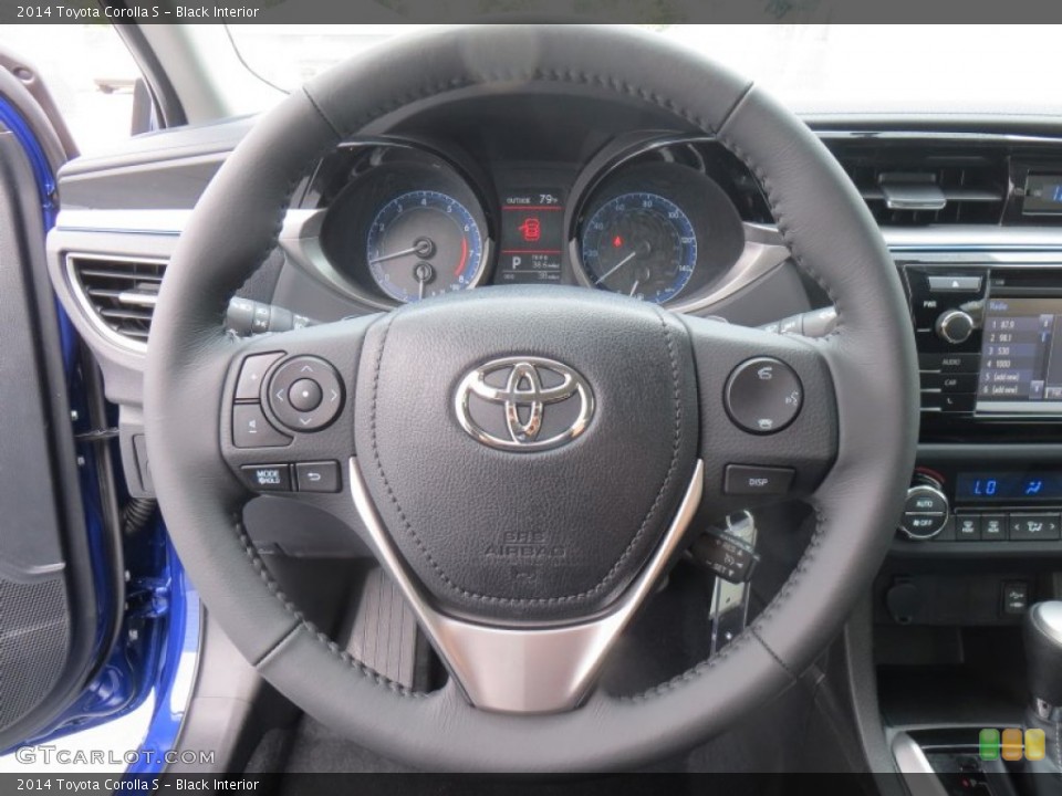 Black Interior Steering Wheel for the 2014 Toyota Corolla S #88561790