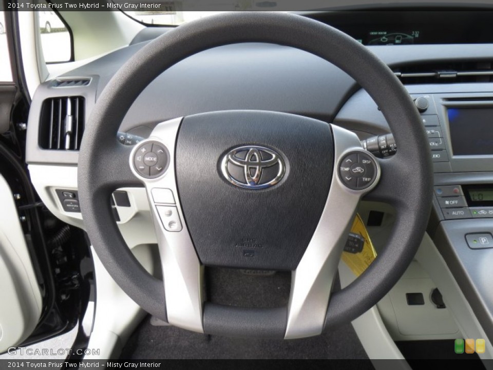 Misty Gray Interior Steering Wheel for the 2014 Toyota Prius Two Hybrid #88566089