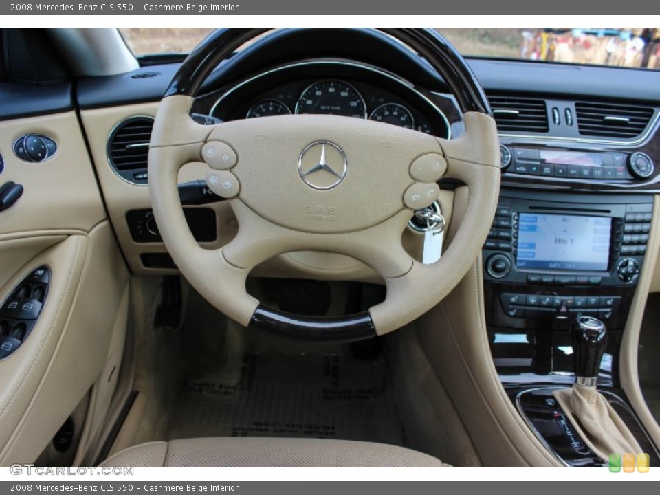Cashmere Beige Interior Steering Wheel for the 2008 Mercedes-Benz CLS 550 #88570826