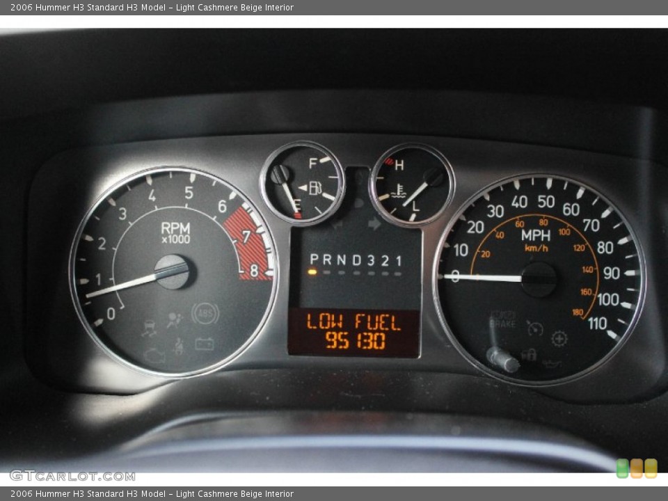 Light Cashmere Beige Interior Gauges for the 2006 Hummer H3  #88571657