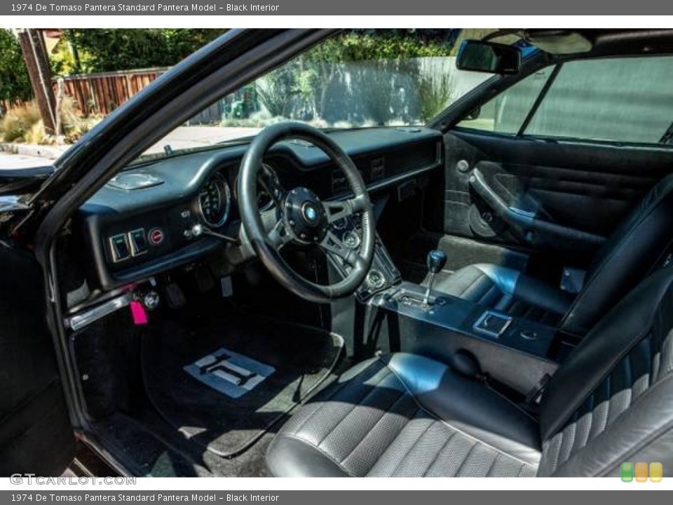 Black 1974 De Tomaso Pantera Interiors
