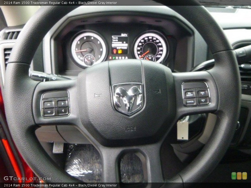 Black/Diesel Gray Interior Steering Wheel for the 2014 Ram 1500 Tradesman Regular Cab 4x4 #88579372