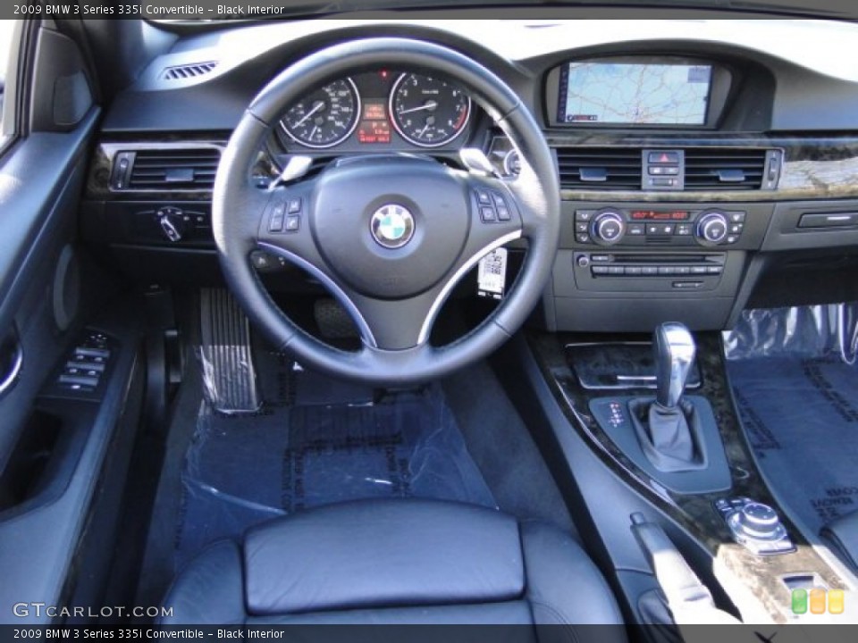 Black Interior Dashboard for the 2009 BMW 3 Series 335i Convertible #88579748