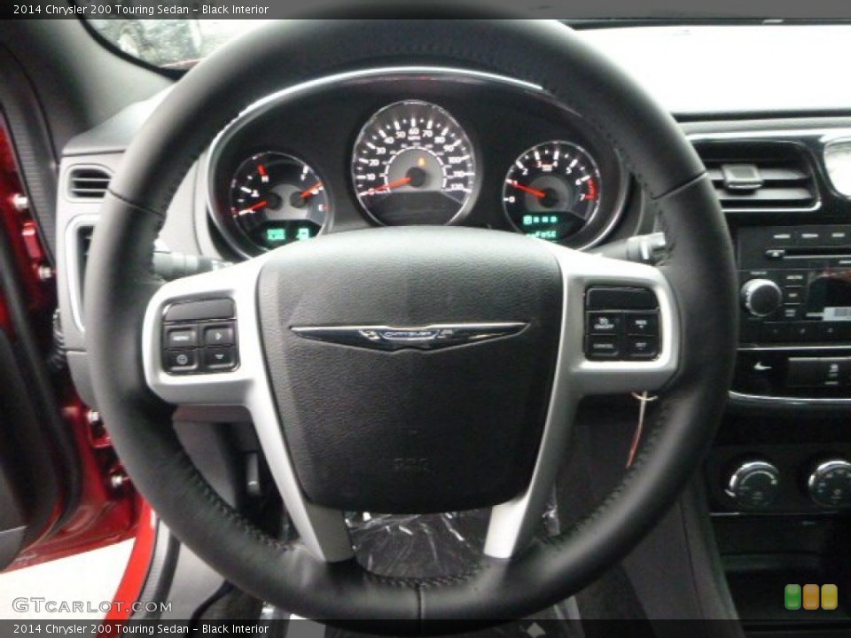 Black Interior Steering Wheel for the 2014 Chrysler 200 Touring Sedan #88580683