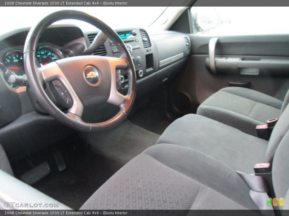 Ebony Interior Prime Interior for the 2008 Chevrolet Silverado 1500 LT Extended Cab 4x4 #88583271