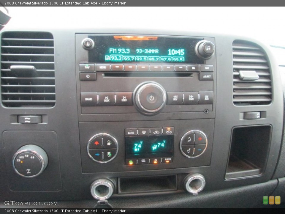 Ebony Interior Controls for the 2008 Chevrolet Silverado 1500 LT Extended Cab 4x4 #88583608