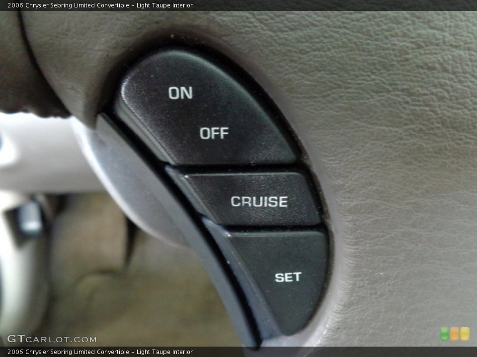 Light Taupe Interior Controls for the 2006 Chrysler Sebring Limited Convertible #88587919