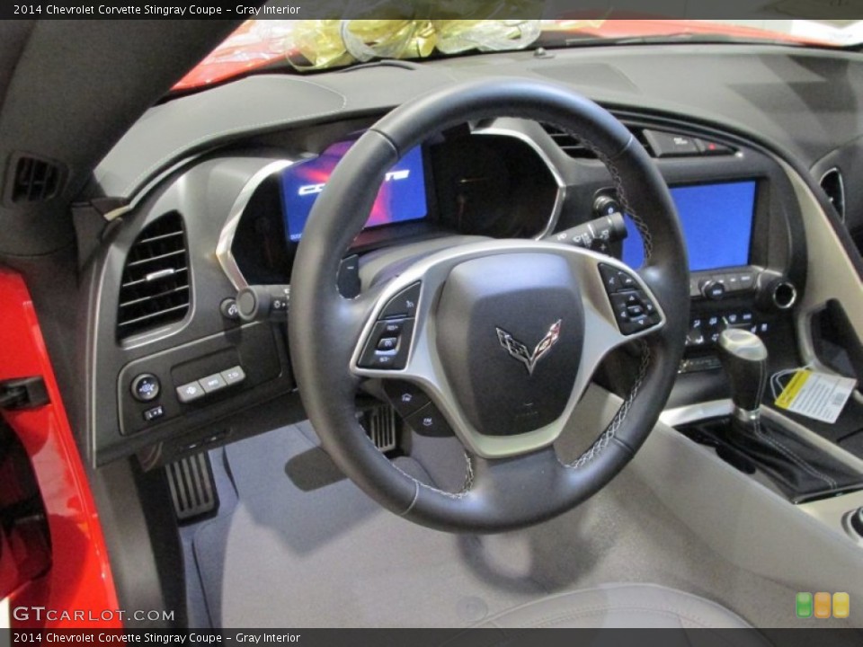 Gray Interior Steering Wheel for the 2014 Chevrolet Corvette Stingray Coupe #88588405