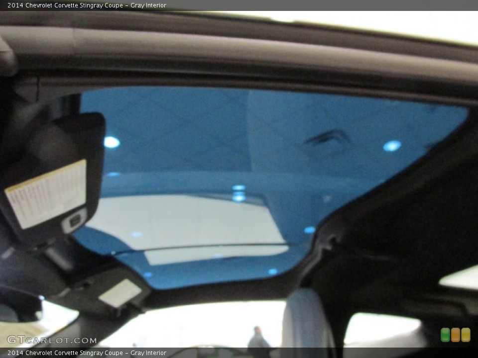 Gray Interior Sunroof for the 2014 Chevrolet Corvette Stingray Coupe #88588501