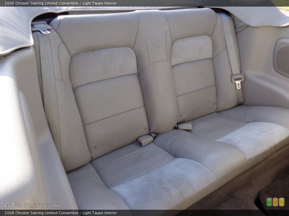 Light Taupe Interior Rear Seat for the 2006 Chrysler Sebring Limited Convertible #88589137