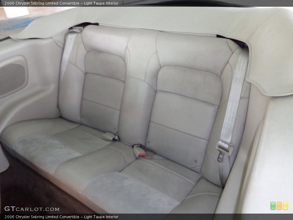 Light Taupe Interior Rear Seat for the 2006 Chrysler Sebring Limited Convertible #88589234
