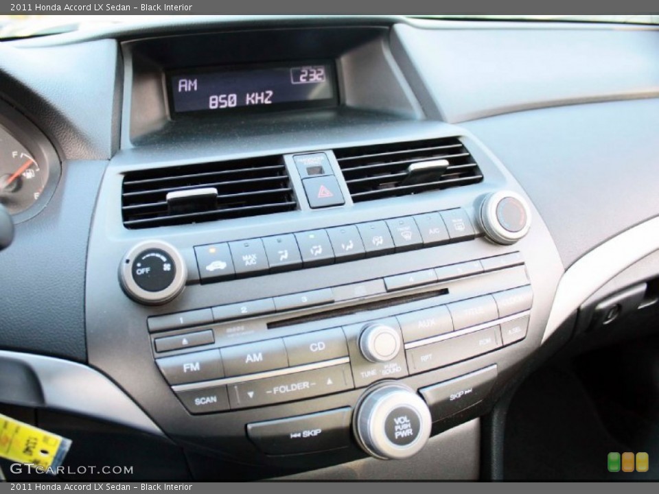 Black Interior Controls for the 2011 Honda Accord LX Sedan #88591009