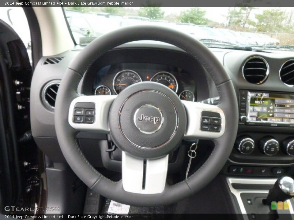 Dark Slate Gray/Light Pebble Interior Steering Wheel for the 2014 Jeep Compass Limited 4x4 #88591066