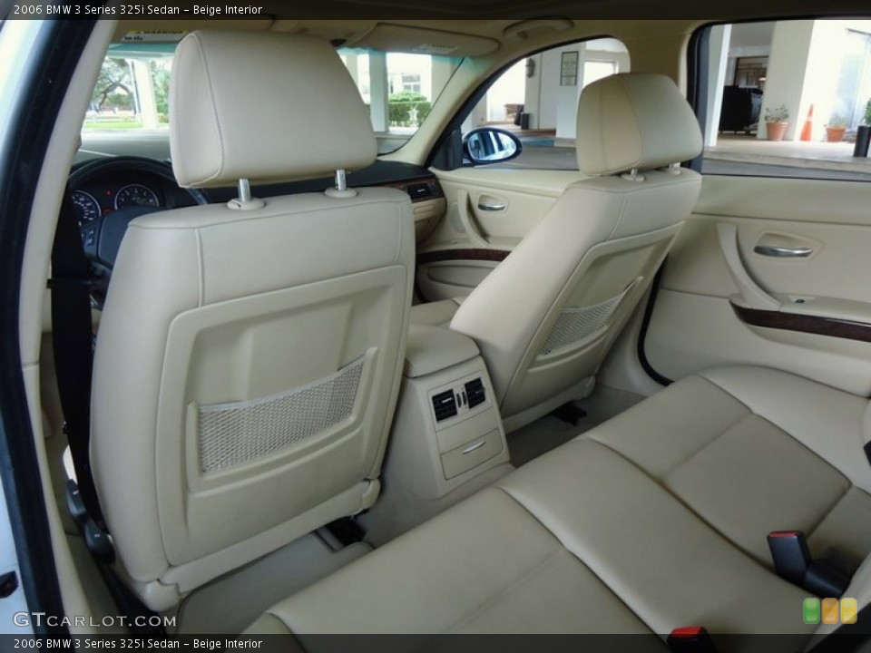 Beige Interior Rear Seat for the 2006 BMW 3 Series 325i Sedan #88591294