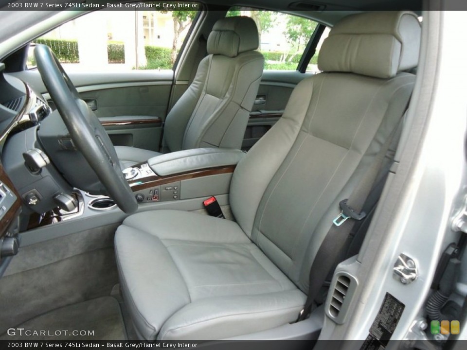 Basalt Grey/Flannel Grey Interior Front Seat for the 2003 BMW 7 Series 745Li Sedan #88591864