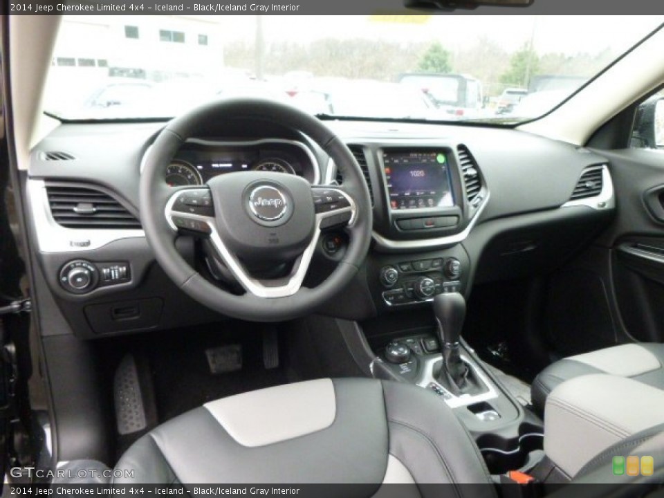 Iceland - Black/Iceland Gray Interior Prime Interior for the 2014 Jeep Cherokee Limited 4x4 #88592197