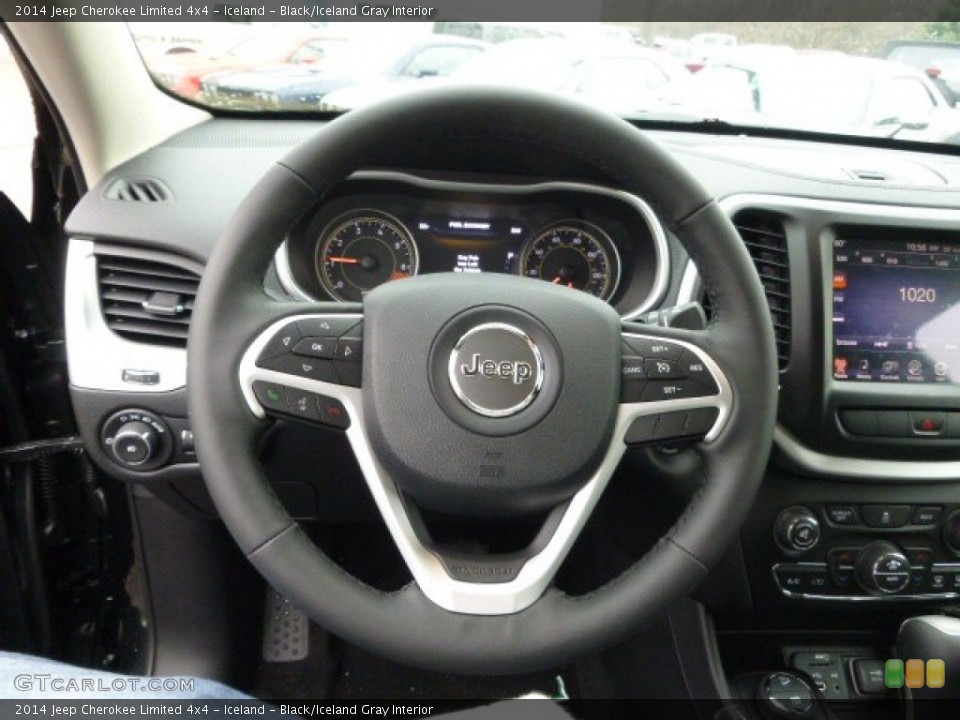 Iceland - Black/Iceland Gray Interior Steering Wheel for the 2014 Jeep Cherokee Limited 4x4 #88592311