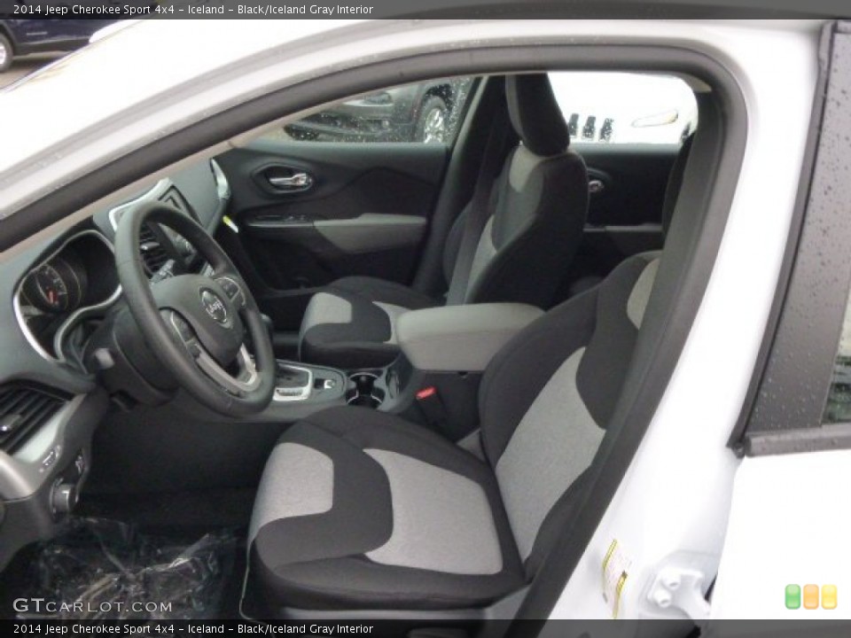Iceland - Black/Iceland Gray Interior Front Seat for the 2014 Jeep Cherokee Sport 4x4 #88593392