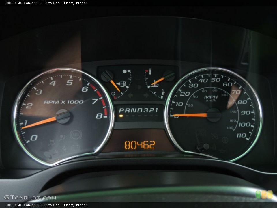 Ebony Interior Gauges for the 2008 GMC Canyon SLE Crew Cab #88593448