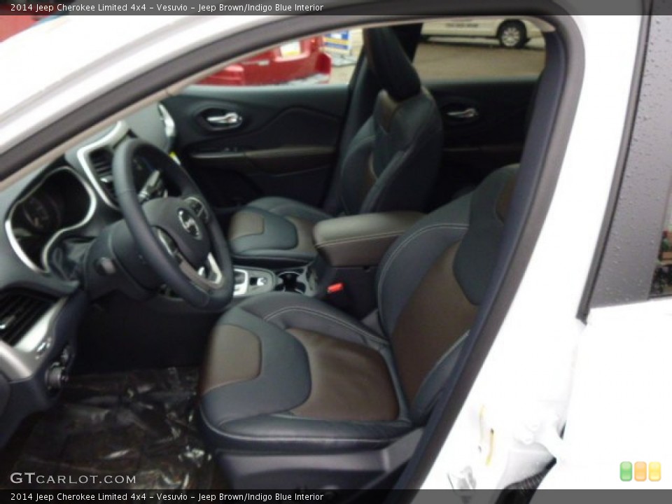 Vesuvio - Jeep Brown/Indigo Blue Interior Front Seat for the 2014 Jeep Cherokee Limited 4x4 #88593816